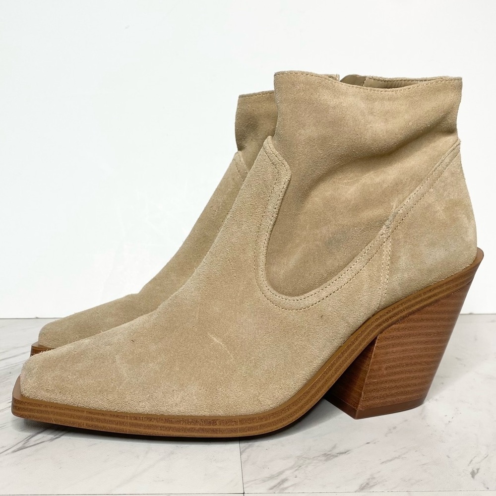 Vince Camuto Amtinda Tan Suede Bootie 10M